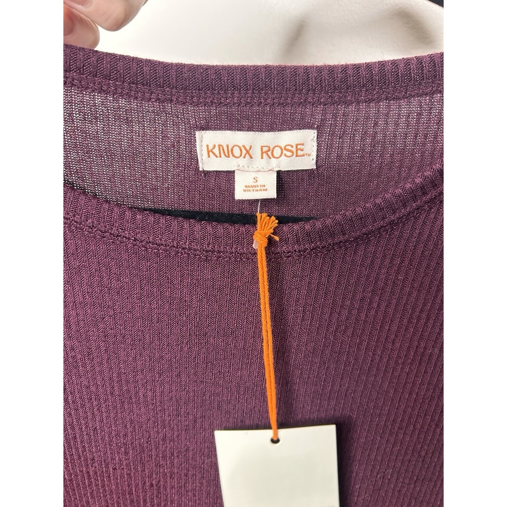 Knox Rose Women's Purple Thermal Long Sleeve Shirt Tee Shirt Size Small New NWT - Picture 9 of 9
